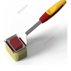 New Safe BBQ Accessories Grill Tools, Replaceable Cleaning Head for Cast Iron Stainless-Steel Grates, Red