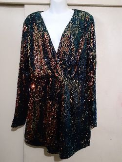 Plus size Sequin romper 🙂