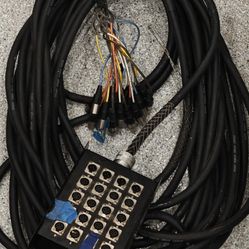 20 Channel 50 Ft Hot Wires Inline Audio Stage Snake