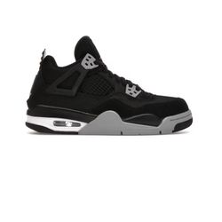 Nike Air Jordan 4 Black Canvas Size 5Y 6Y New 