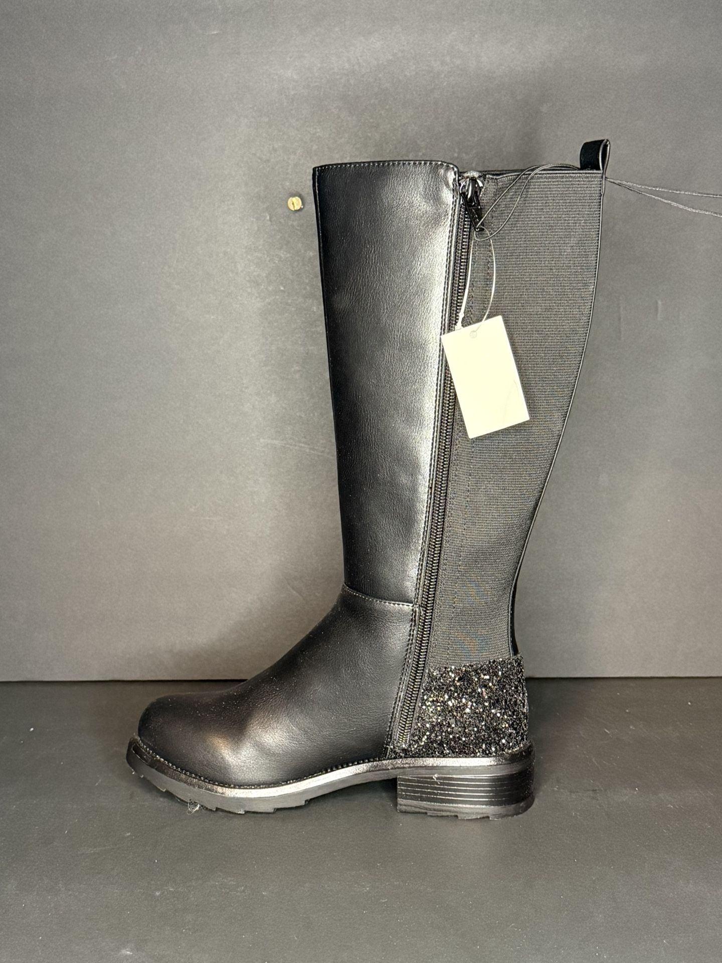 Black Knee High Boots Girls