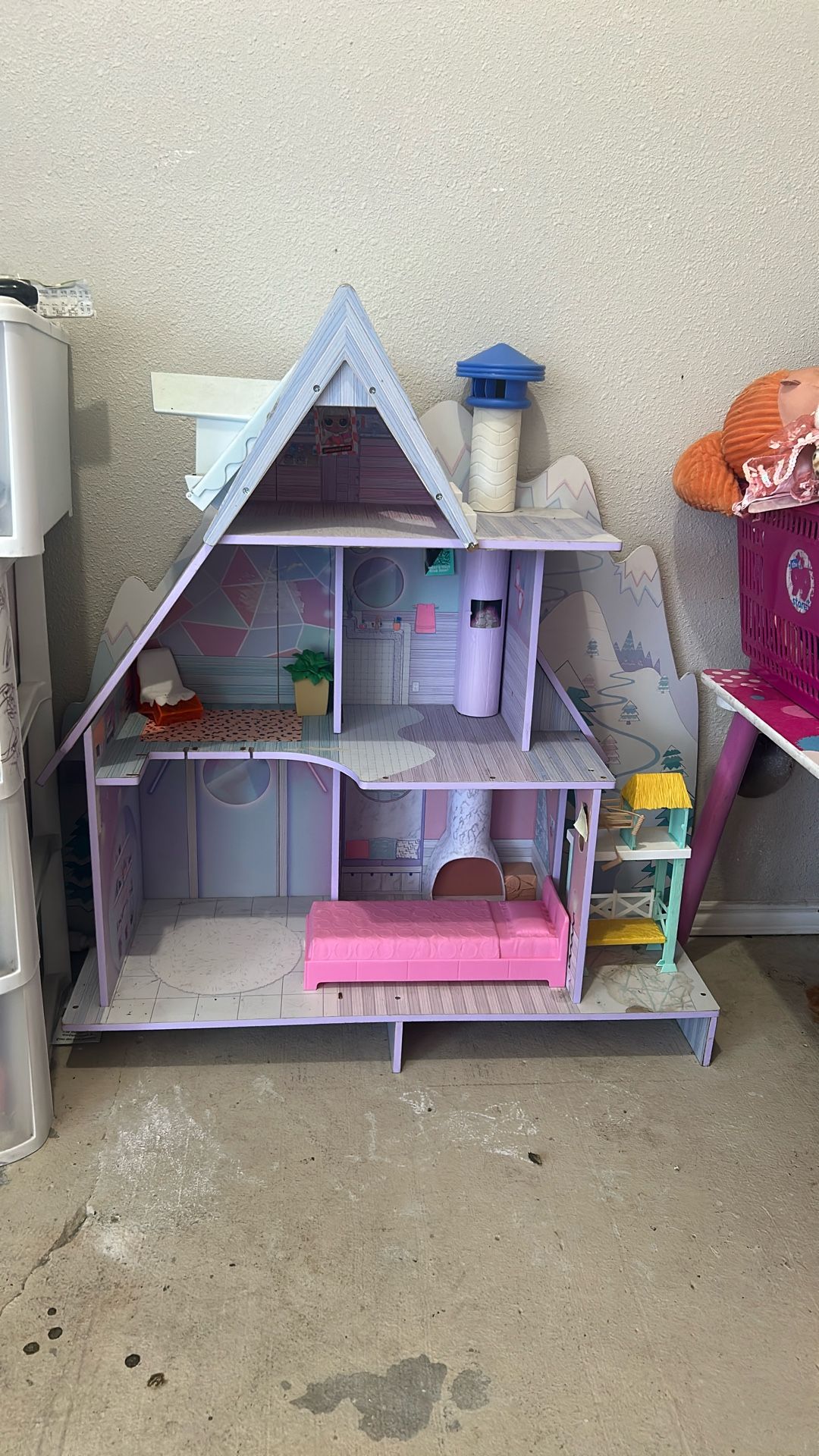 LOL Surprise Winter Disco Chalet Wooden Doll House