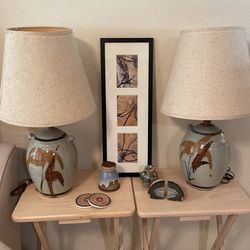 Beautiful Lamps And Misc Decor Items Priced I Individually  In Description 