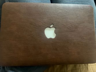 Apple MacBook Air with Brown Leather Skin