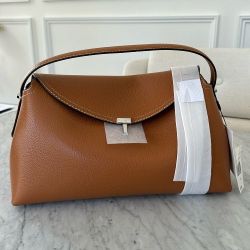 New Toteme T-Lock textured leather shoulder bag