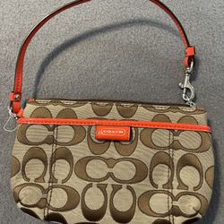 Coach Jacquard Zip-top wristlet 