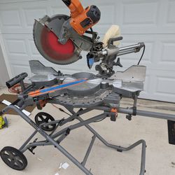 Rigid 12" Dual Bevel Sliding Miter Saw With Stand