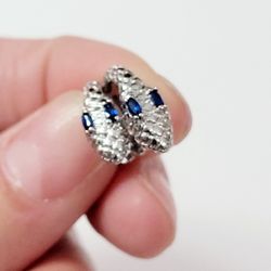 925 Sterling Silver Snake Women's Small Hoops Huggies Earrings Gift