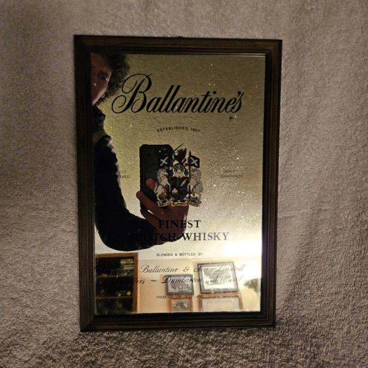 Ballantine's Whiskey Mirror Signage