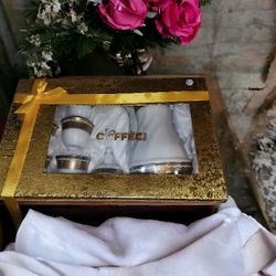 Coffee Me, Beautiful Set/24-k Gold Trim
