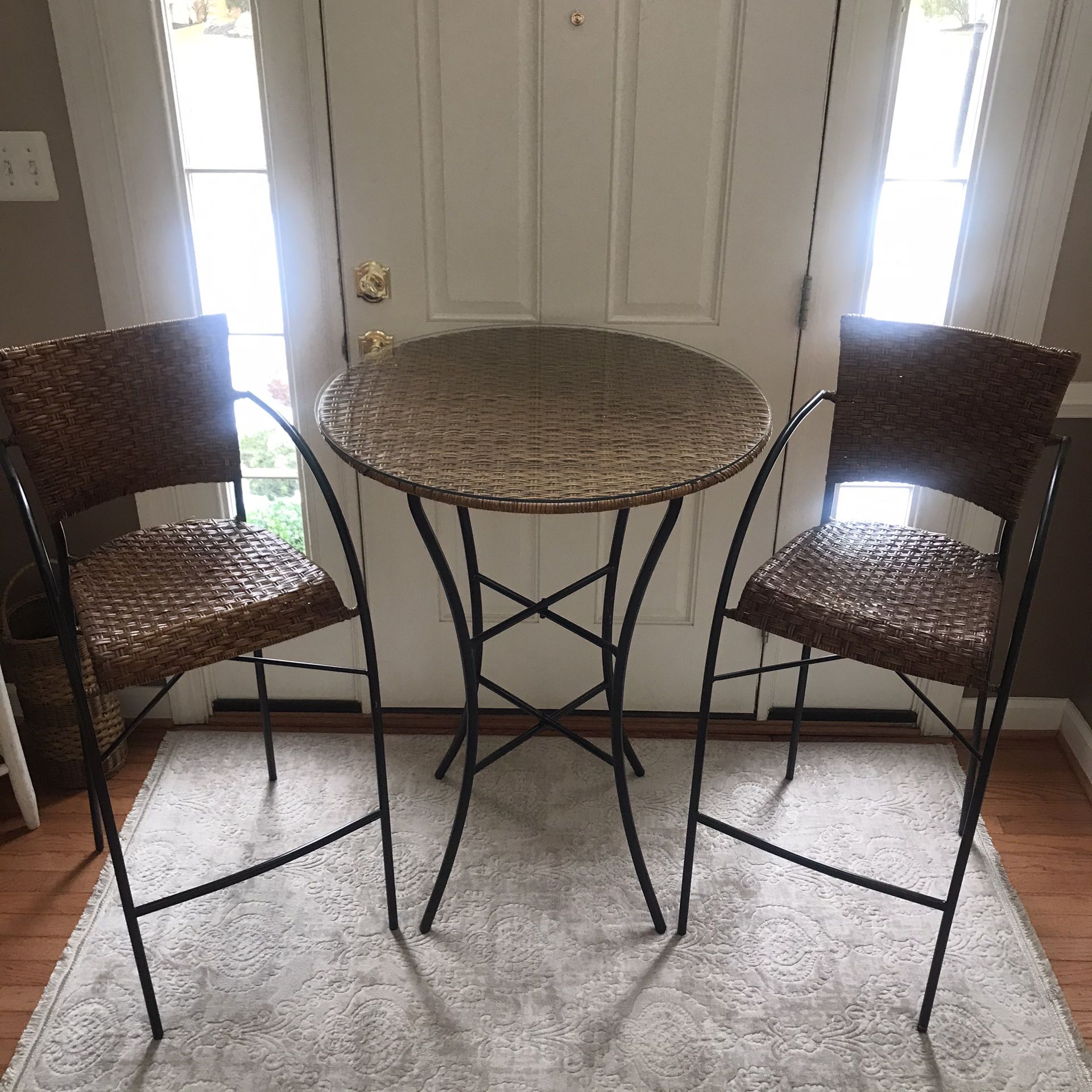 Pier 1 Bistro Table & Two Chairs