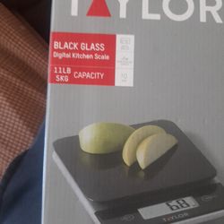 Taylor Black Glass Digital Kitchen Scale 