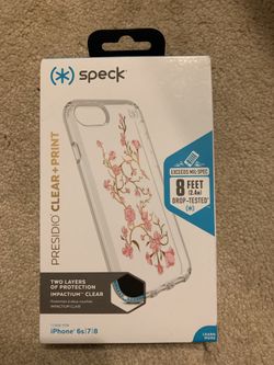 Clear flower print case (NEW)