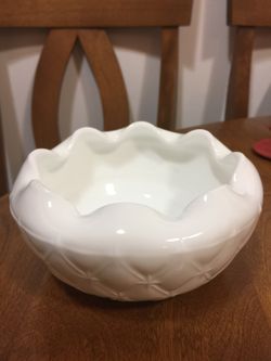 Vintage white milk glass Candy dish