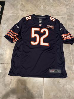NFL Chicago Bears 100th Khalil Mack Home Football Jersey On Field Nike Men’s XL
