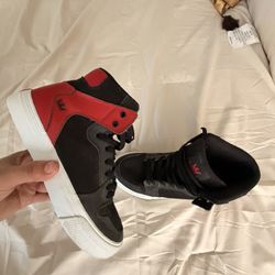 Supras Black & Red  High Top Sneakers