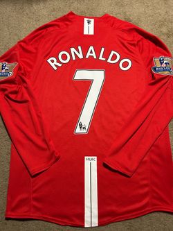 2008 Manchester United Cristiano Ronaldo #7 Long Sleeve Soccer Jersey