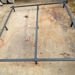 King Metal Adjustable Bed Frame  Folds for Storage Sturdy Strong Third Bar