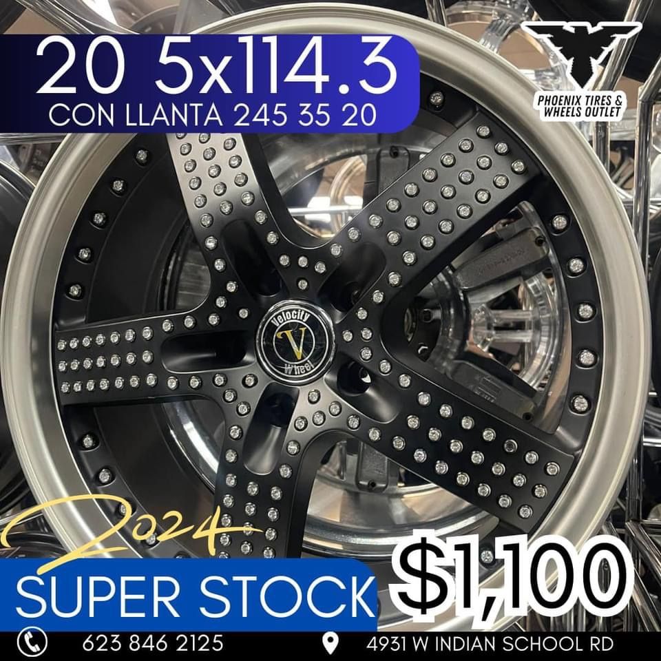 20” WHEELS AND TIRE PACKAGE FOR CARS 623 846 2125 PHOENIX TIRES AND