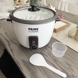 🍚 New! Prime Cuisine 16 Cup Rice Cooker Steamer Cook & Warm Indicator Lights 120V 60Hz 500W