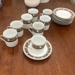 A Set Of 8 Turkish Coffee Cups