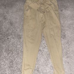 Old Navy Modern Jogger Pants Men's Medium Light Khaki Built-In Flex Drawstring