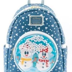 Mickey and minnie mouse holiday Loungefly mini backpack