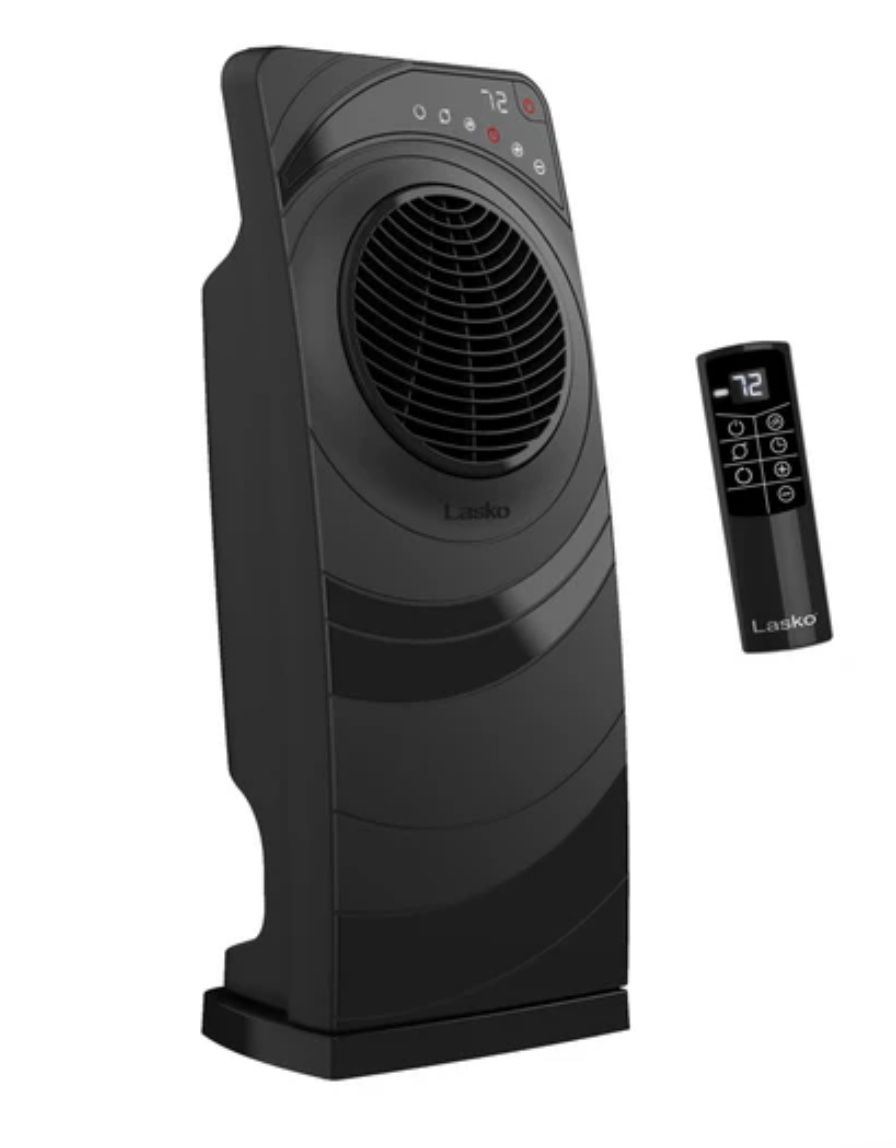 NEW LASKO ELITE COLLECTION REVOLUTION CERAMIC SPACE HEATER WITH REMOTE, CC23630, BLACK