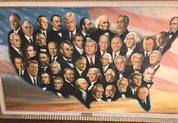 Beautiful painting of the Presidents call “ The Presidents of the United States “ by Artist Min H. Rhee