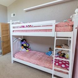 Solid wood twin bunk bed