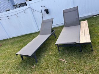 2 chaise lounge chairs