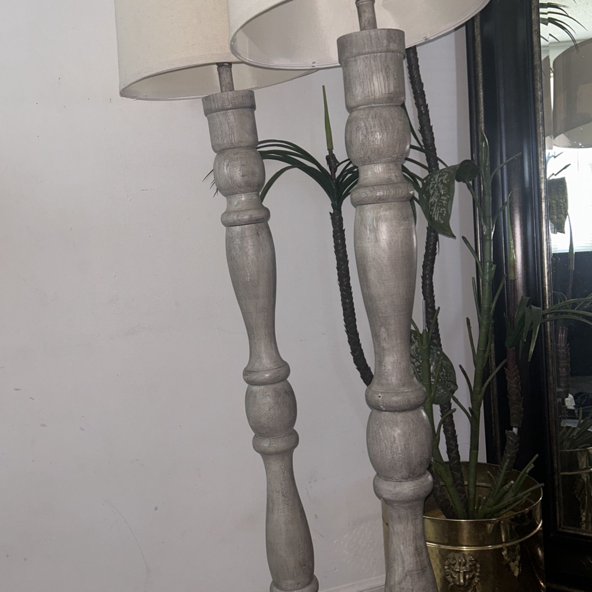 Tall Wooden Floor Lamps