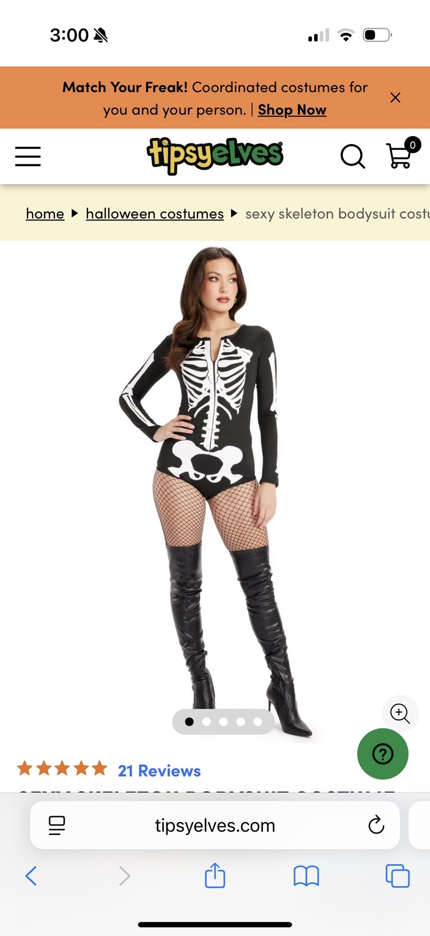 Tipsy Elves Women’s Sexy Skeleton Bodysuit 