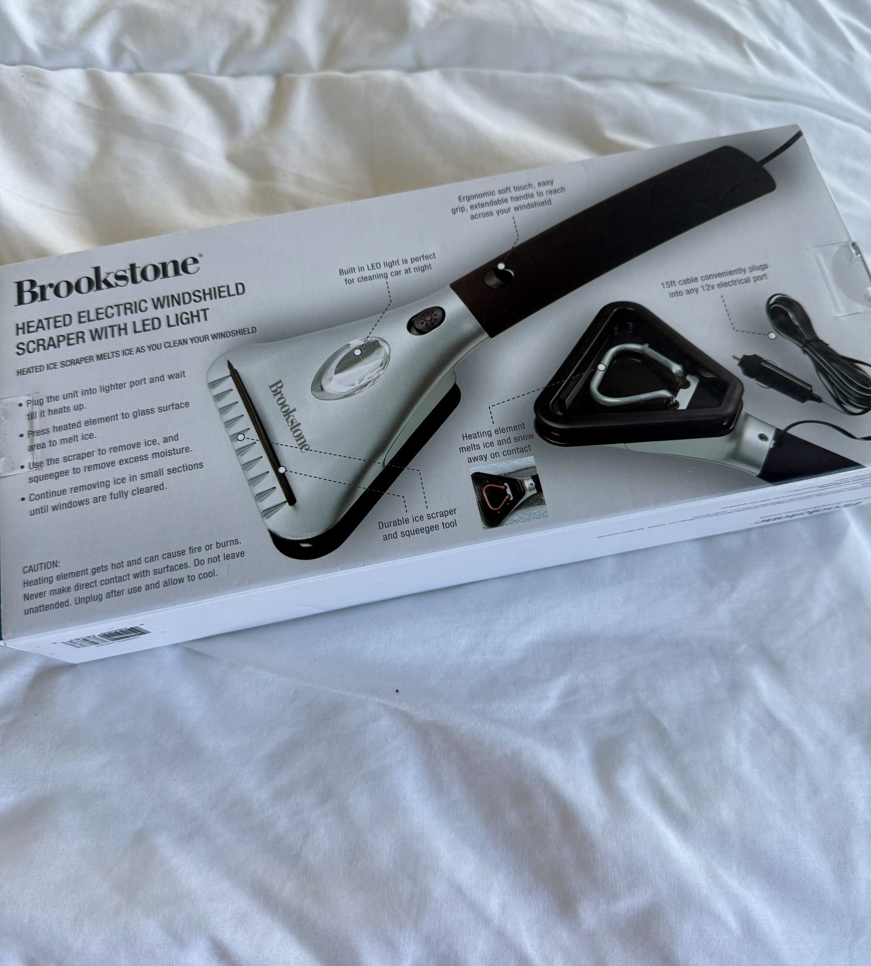 Heated Electric Windshield Scraper with LED Light