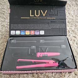 LUV Ceramic Curling and Straightener Set