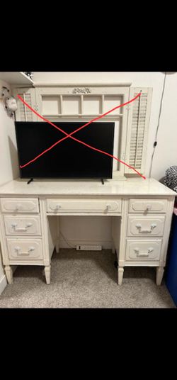 $40 Vintage Solid Wood Desk (See Pics For Measurements)