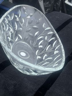 Royal crystal Rock Oval Centerpiece Dish Was