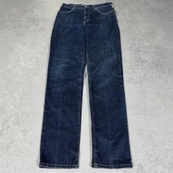 Versace Jean Couture Dark Wash Straight Leg High Waist Jeans Size 29