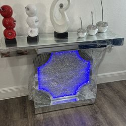 Console table with led lights