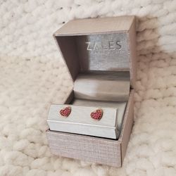 Zales Red Ruby Earrings