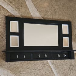 Pottery Barn Entryway Rustic Mirror/Picture Frames With Hooks