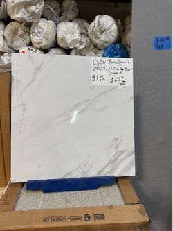 Tile 24” x24” flooring Blanc Carrara Grade A Price $1.69 SqFt
