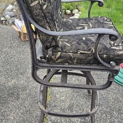 Bar Height Swivel Outdoor Chairs. 