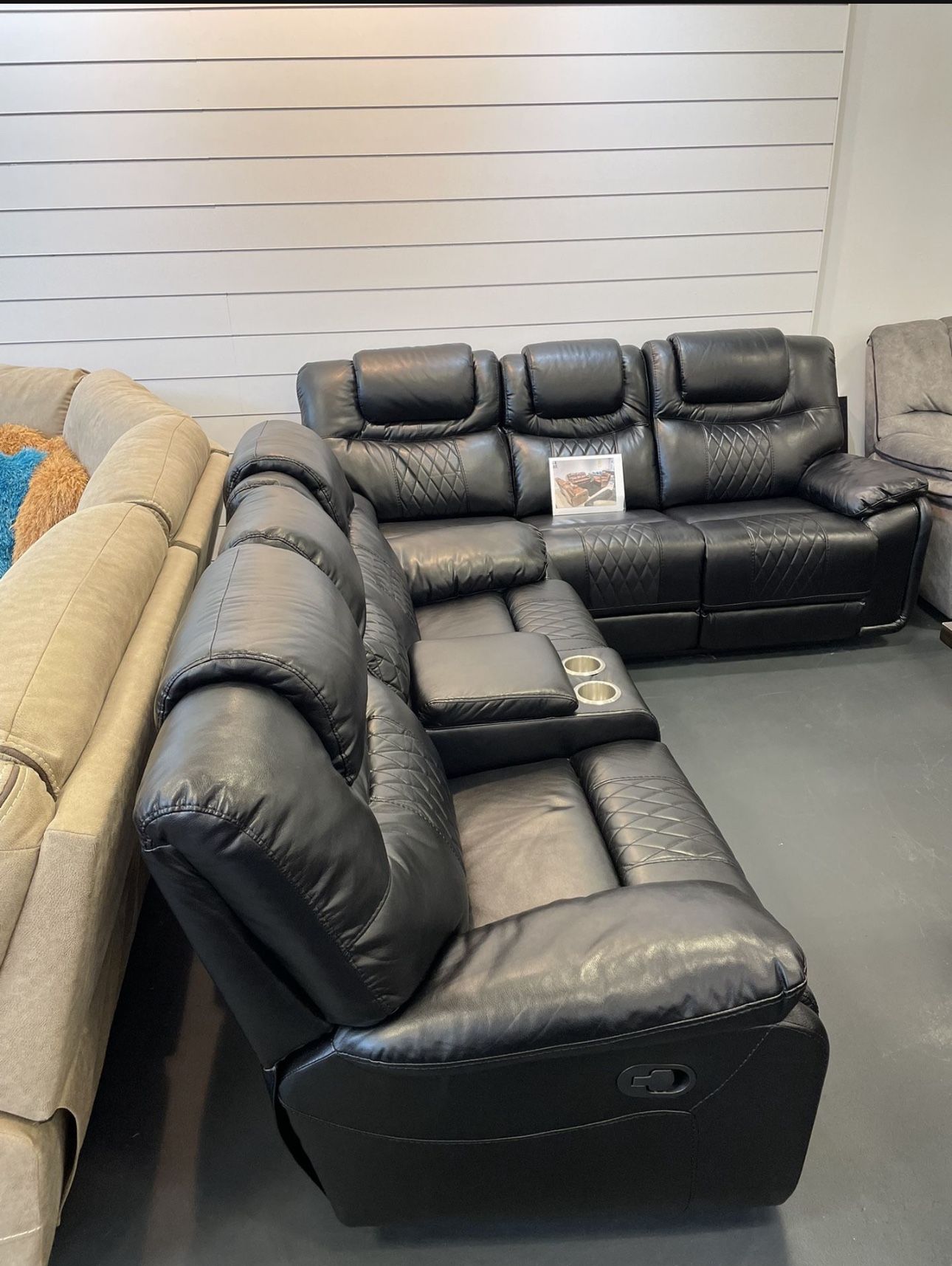 COMFY NEW SANTIAGO RECLINING SOFA AND OTTOMAN SET ON SALE ONLY $1199. IN STOCK SAME DAY DELIVERY 🚚 EASY FINANCING