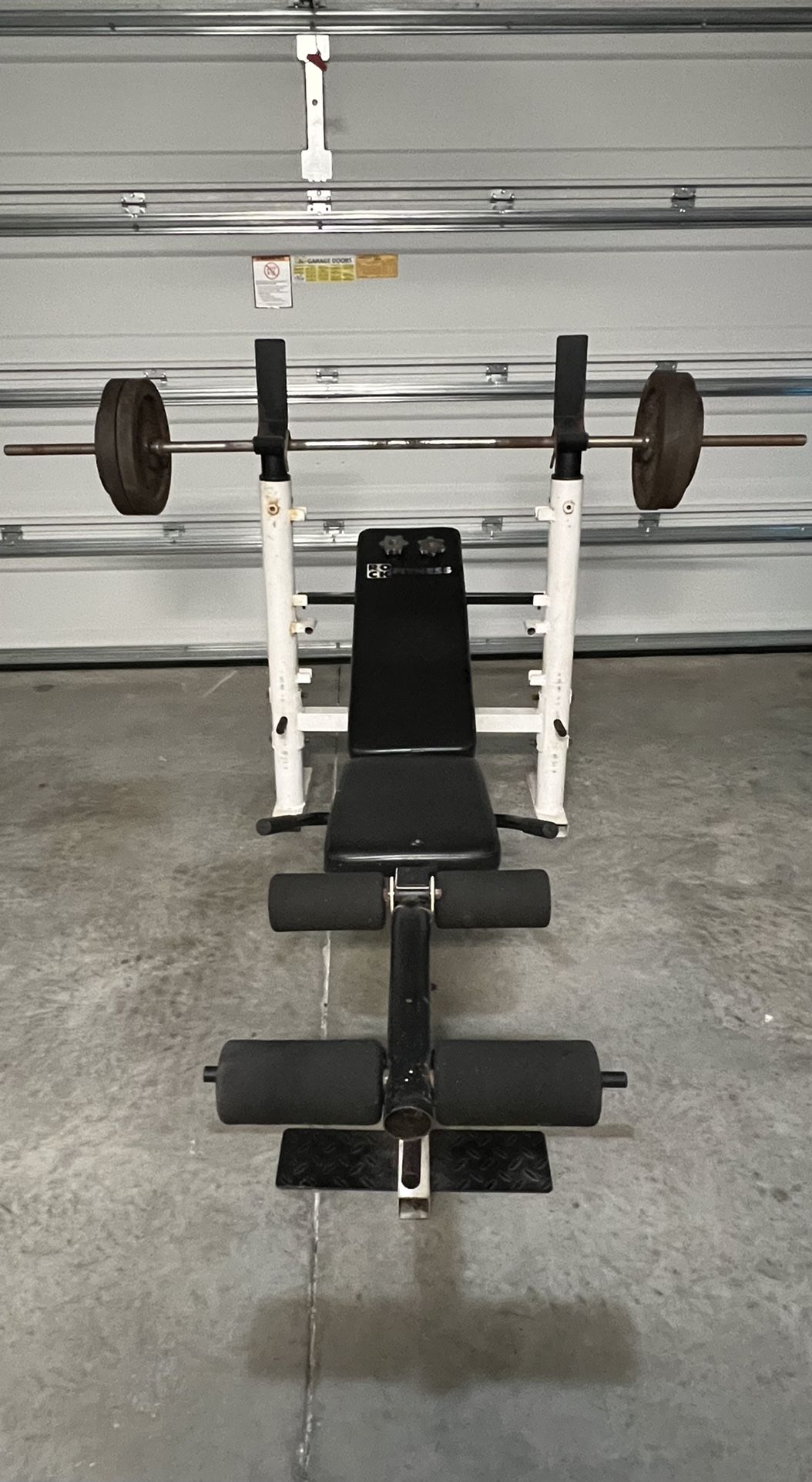Weight Bench with Bar and Weights  
