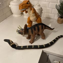 Dinosaurs And Snake 