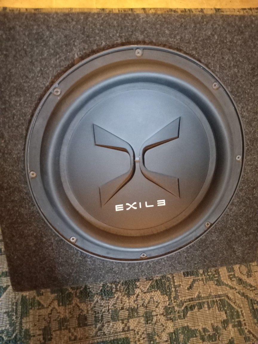 Exile 12" Car Stereo Subwoofer In Sealed Box