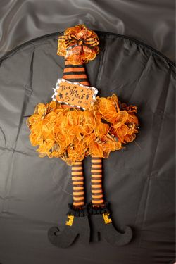 Hand made witch Halloween decoration