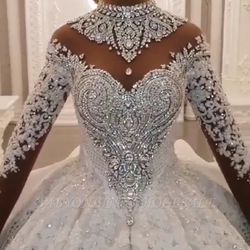 White Wedding Dress , Size medium 
