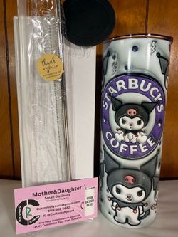 Kuromi Starbucks Custom Skinny Tumbler
